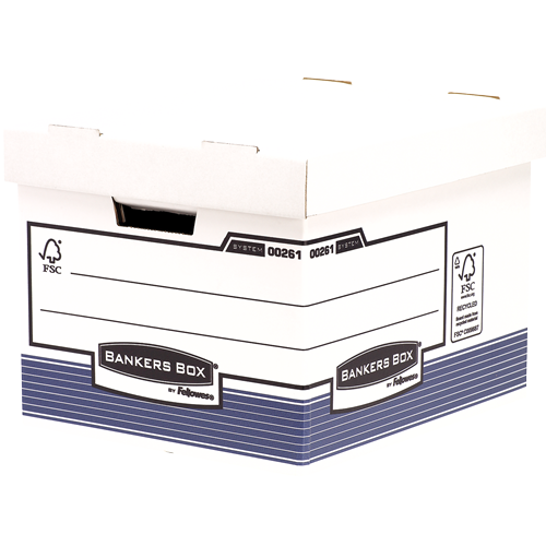 Bankers Box® System kartónový archivačný kontajner (štandardný, modrá)