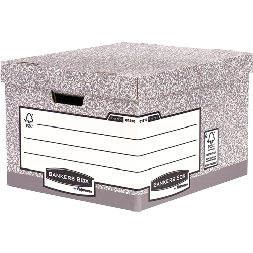 Bankers Box® System kartónový archivačný kontajner (veľký, sivý)