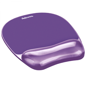 Crystal™ Gel podložka pod myš s opierkou zápästia, fialová
