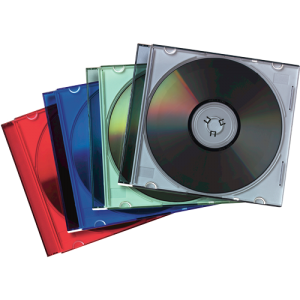 Puzdro na CD, tenké, 1 disk, rôzne farby
