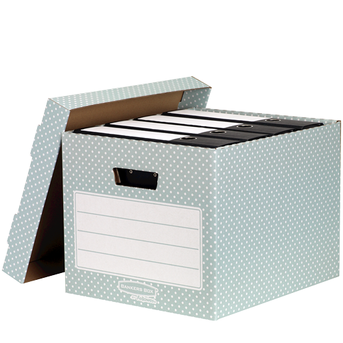 Bankers Box® Style úložný box na domáce použitie, zelený/biely, 2 ks/balenie