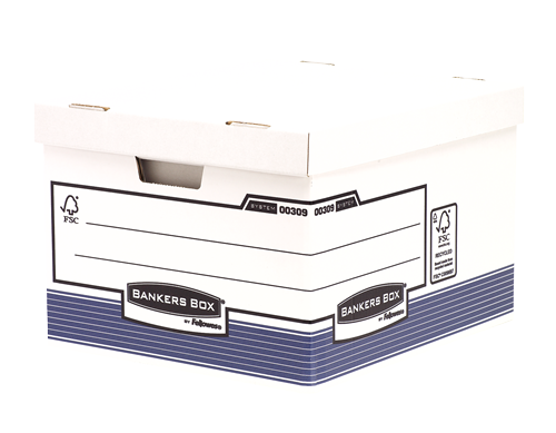 Bankers Box® System kartónový archivačný kontajner (veľký, modrá)
